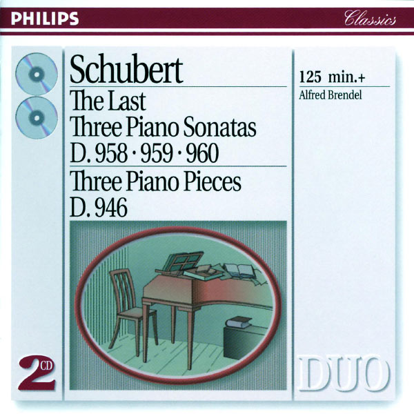 Schubert: The Last Three Piano Sonatas Three Piano Pieces D 958 959 960 946 Alfred Brendel Philips