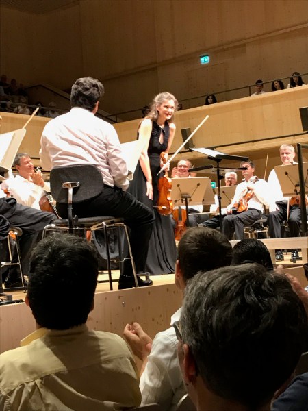 Janine Jansen after the Brahms Violin Concerto June 28, 2019 Tonhalle Maag with Herbert Blomstedt Tonhalle Orchestra